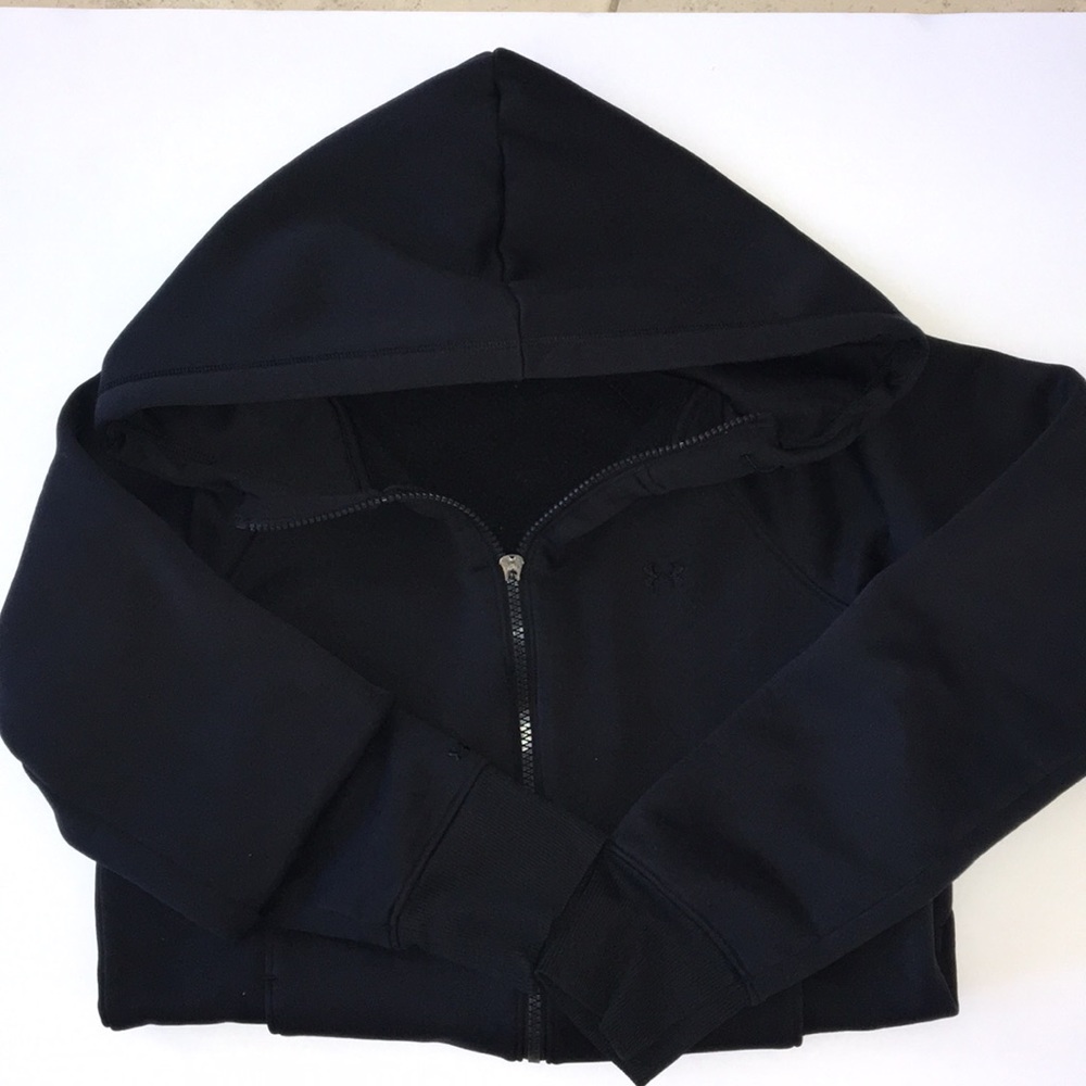 Under Armour women’s black simi-fitted zip Sz SM/P